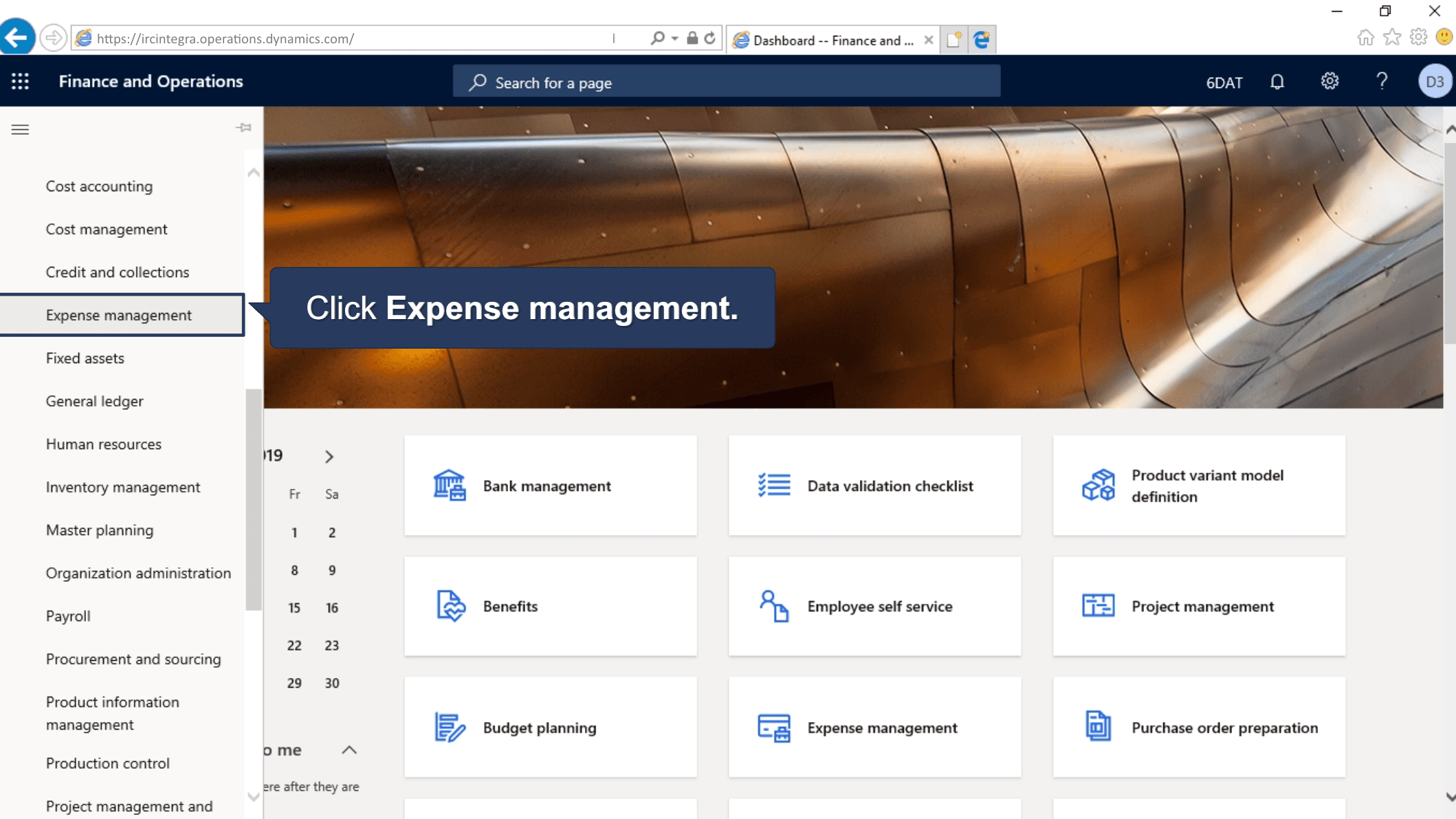 Preview of Creating an Expense Report